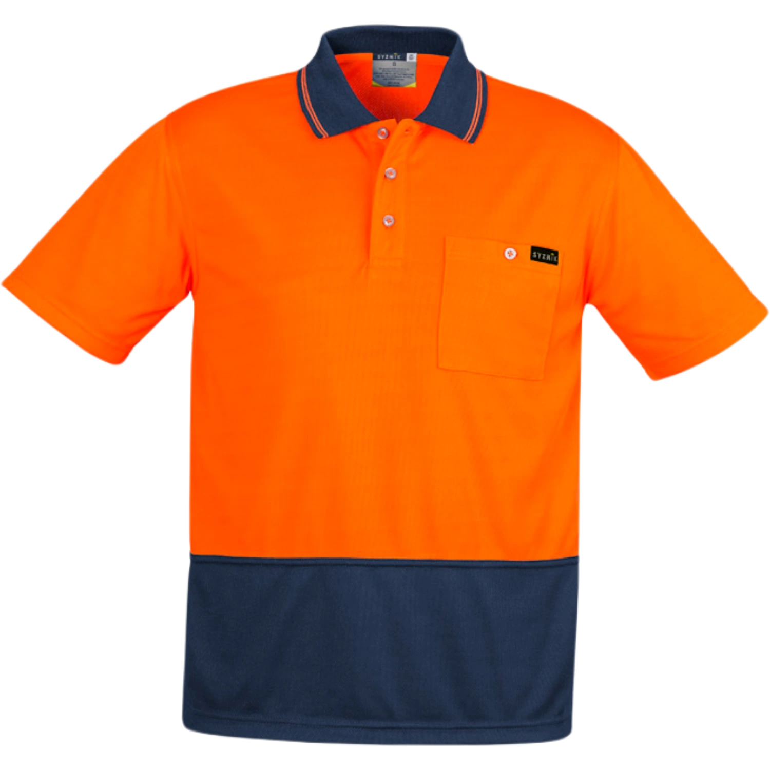 Syzmik Mens Hi Vis Comfort Back Short Sleeve Polo ZH415