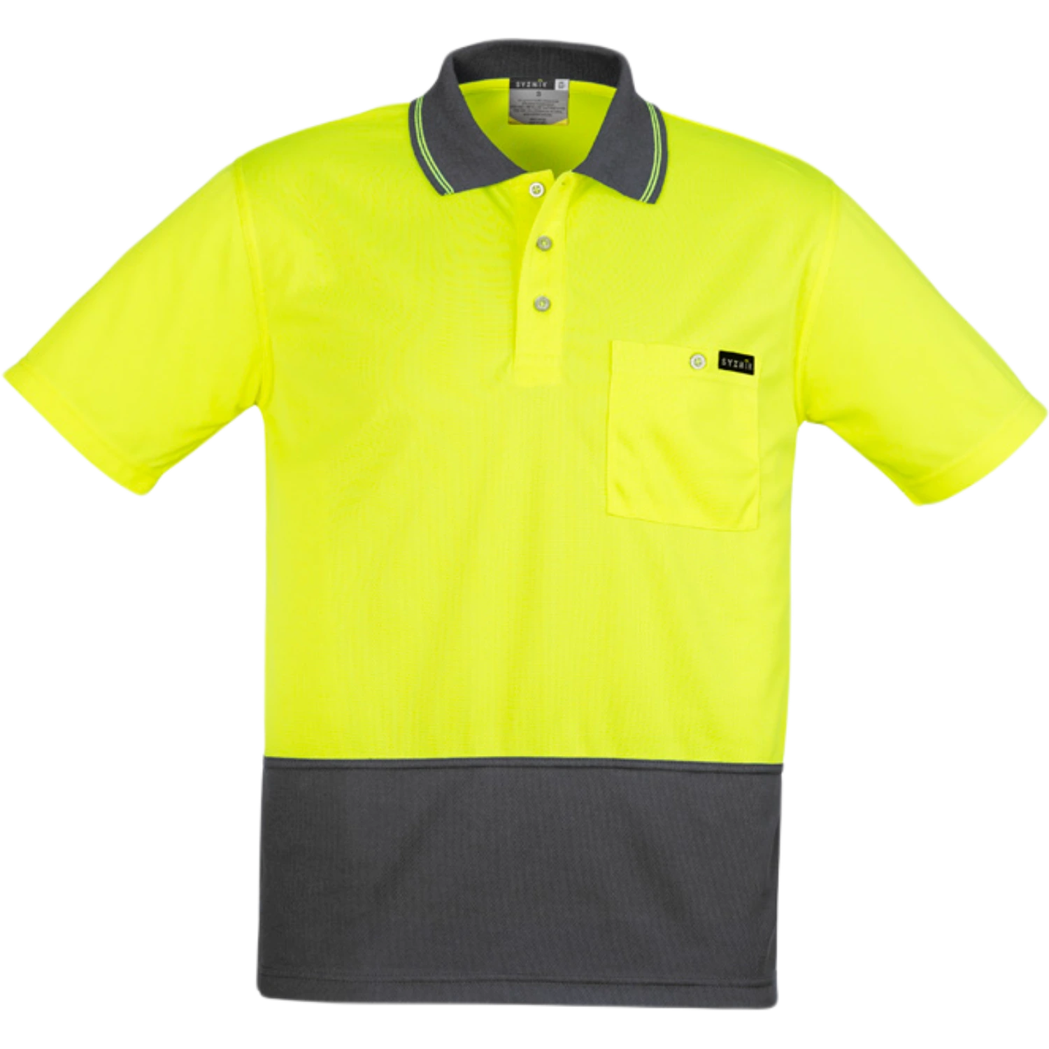 Syzmik Mens Hi Vis Comfort Back Short Sleeve Polo ZH415
