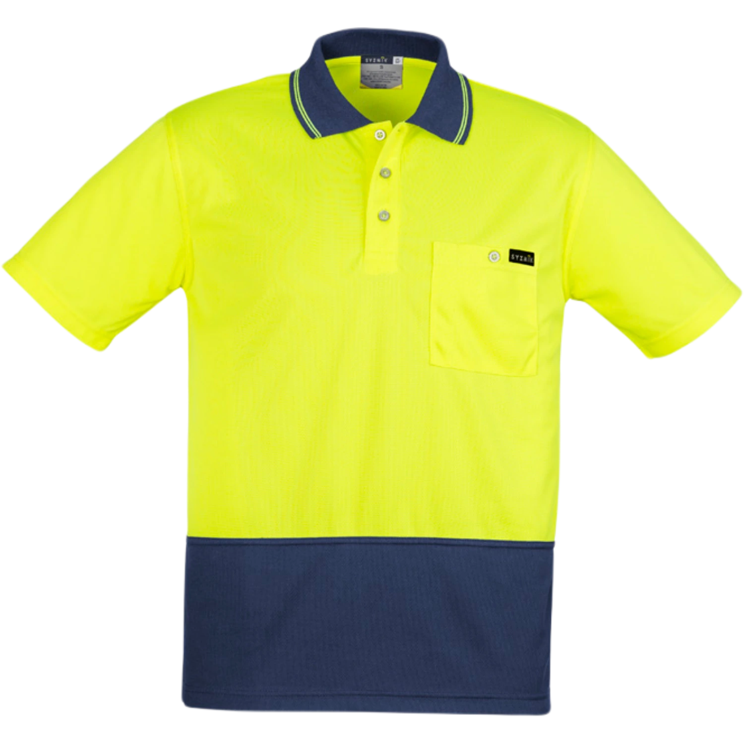 Syzmik Mens Hi Vis Comfort Back Short Sleeve Polo ZH415