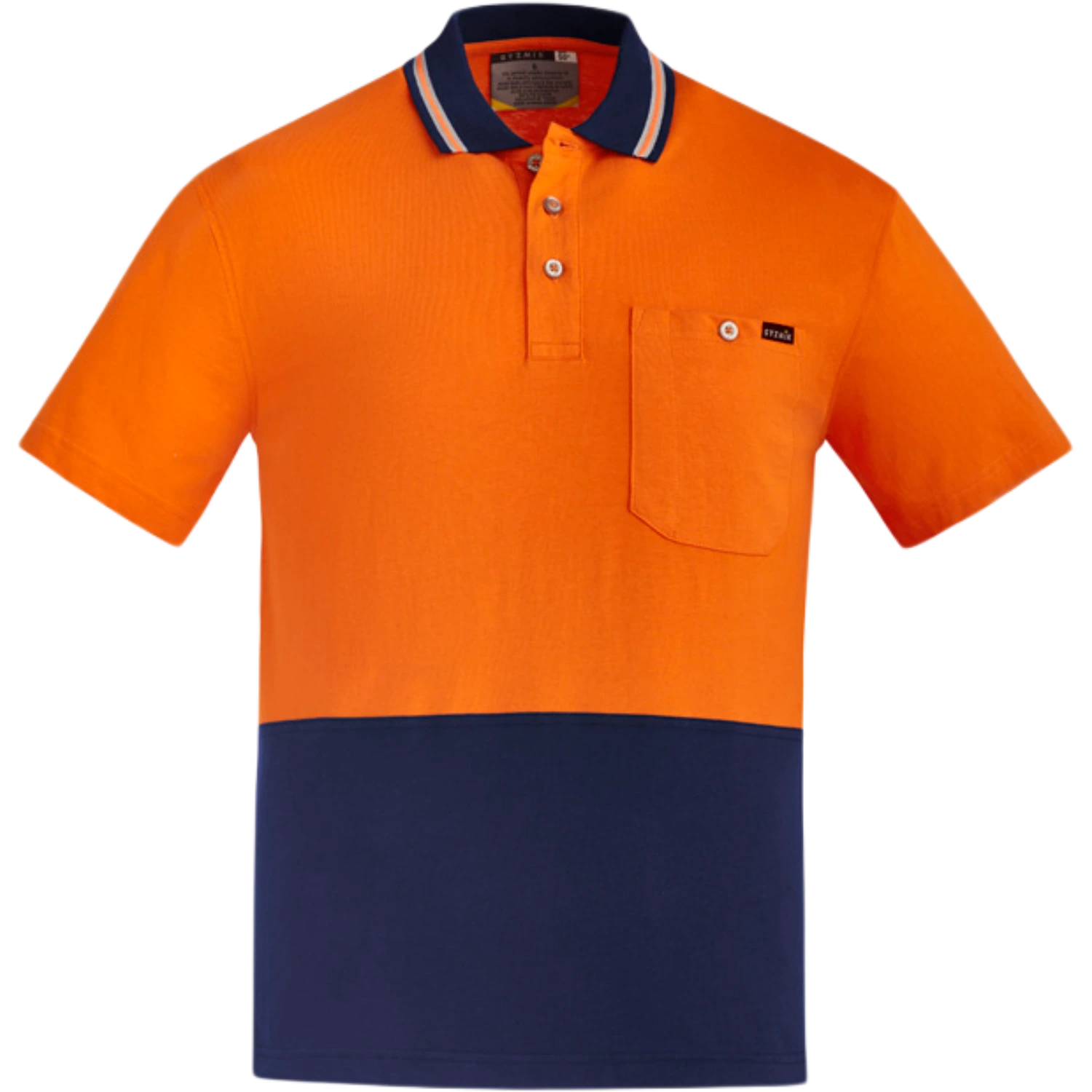 Syzmik Mens Hi Vis Cotton Short Sleeve Polo ZH435
