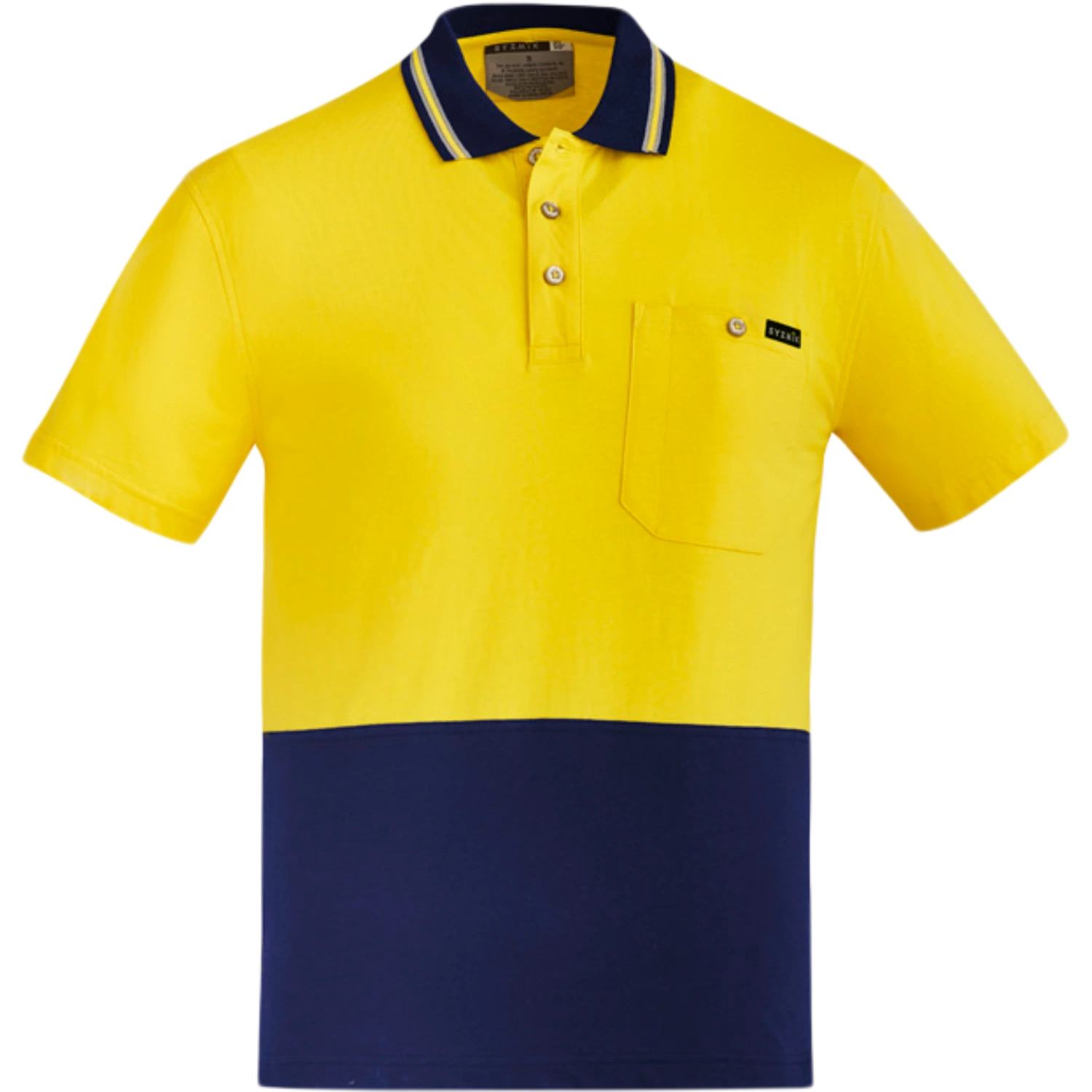 Syzmik Mens Hi Vis Cotton Short Sleeve Polo ZH435