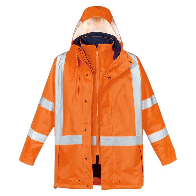 Syzmik Mens Hi Vis X Back 4 In 1 Waterproof Jacket ZJ616