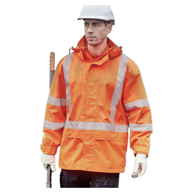 Syzmik Mens Hi Vis X Back Ultralite Waterproof Jacket ZJ657-AU