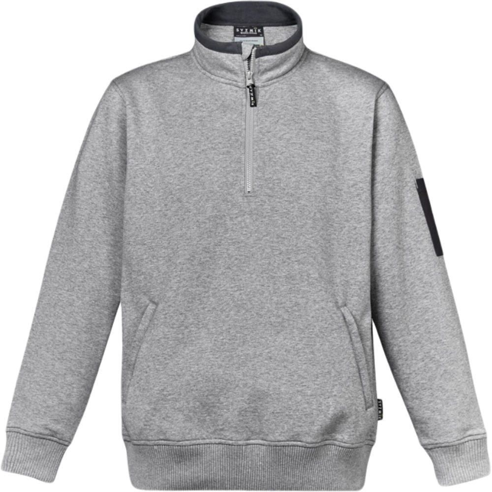 Symik Mens 1/4 Zip Brushed Fleece ZT366