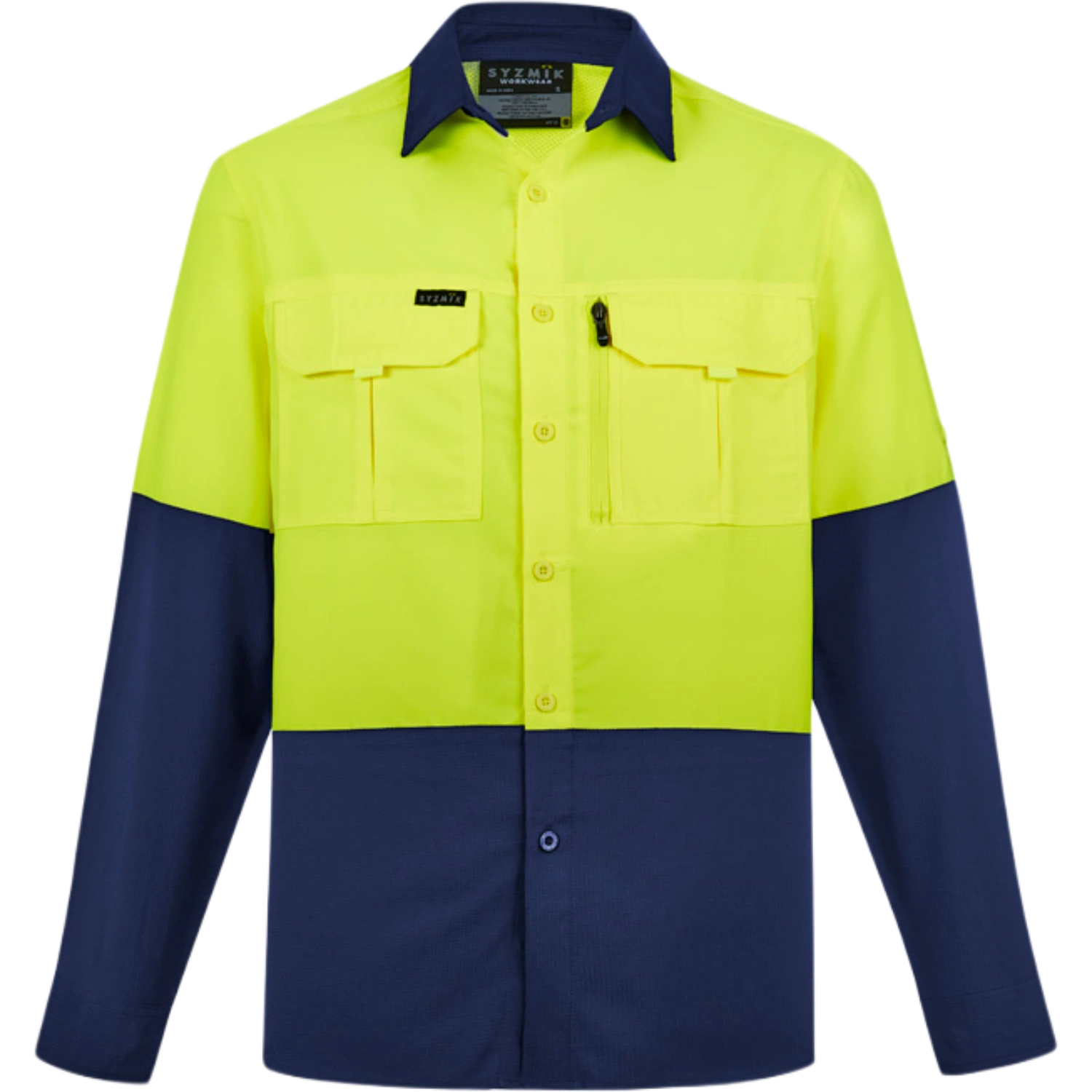 Syzmik Mens Hi Vis Outdoor Long Sleeve Shirt ZW468