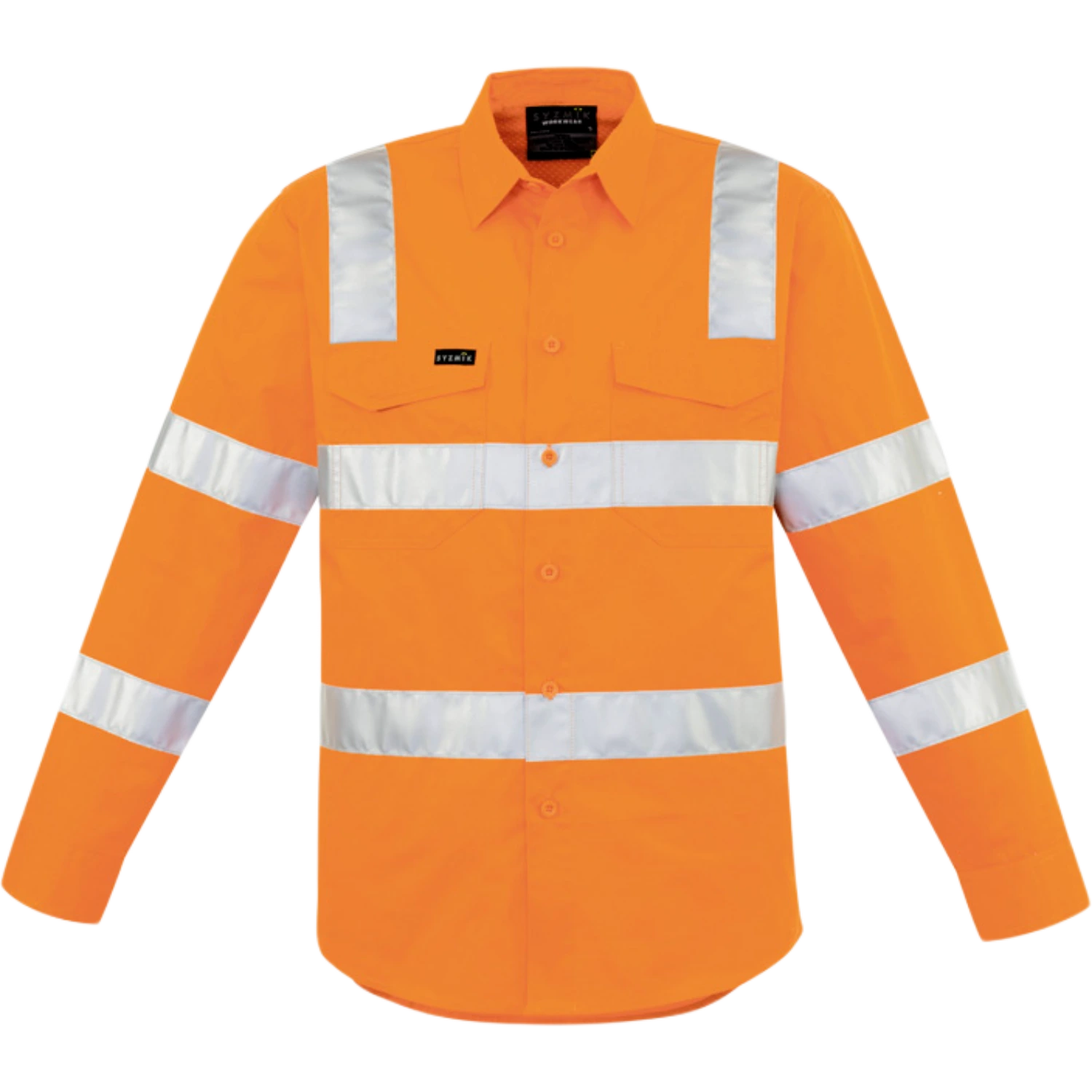 Syzmik Mens Bio Motion VIC Rail Long Sleeve Shirt ZW680