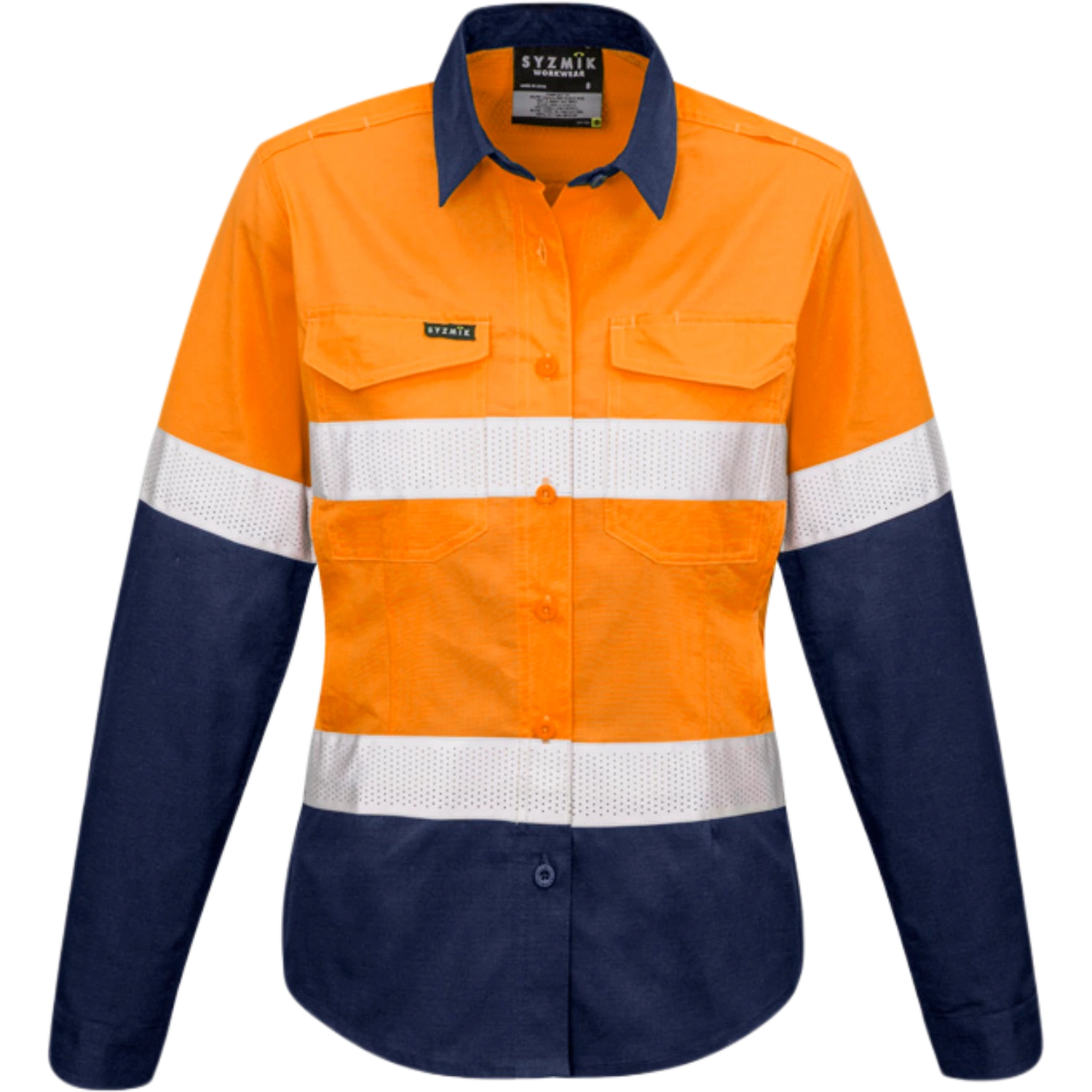 Syzmik Womens Rugged Cooling Hi Vis Taped Long Sleeve Shirt ZW720