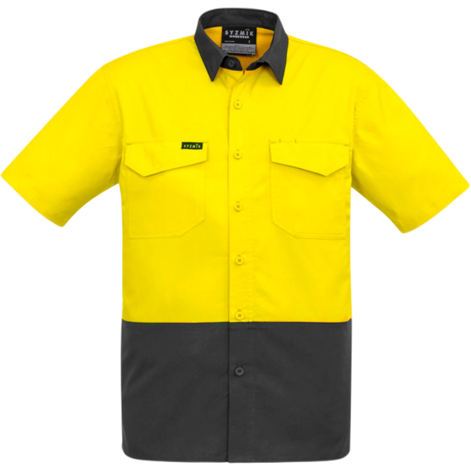 Syzmik Mens Rugged Cooling Hi Vis Short Sleeve Shirt ZW815