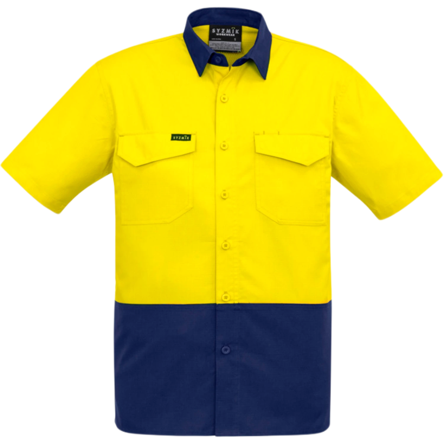 Syzmik Mens Rugged Cooling Hi Vis Short Sleeve Shirt ZW815