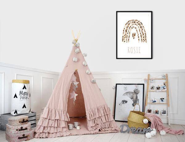 Soho Rainbow Leopard Print Name Art - Printibly