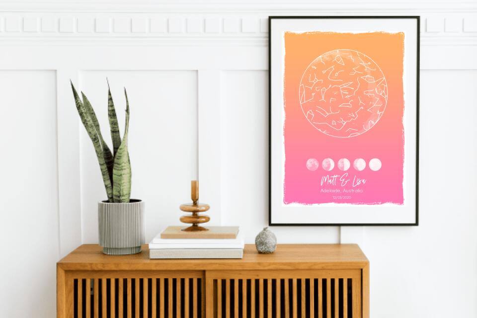 Custom Star Map - Moon Phase - Printibly