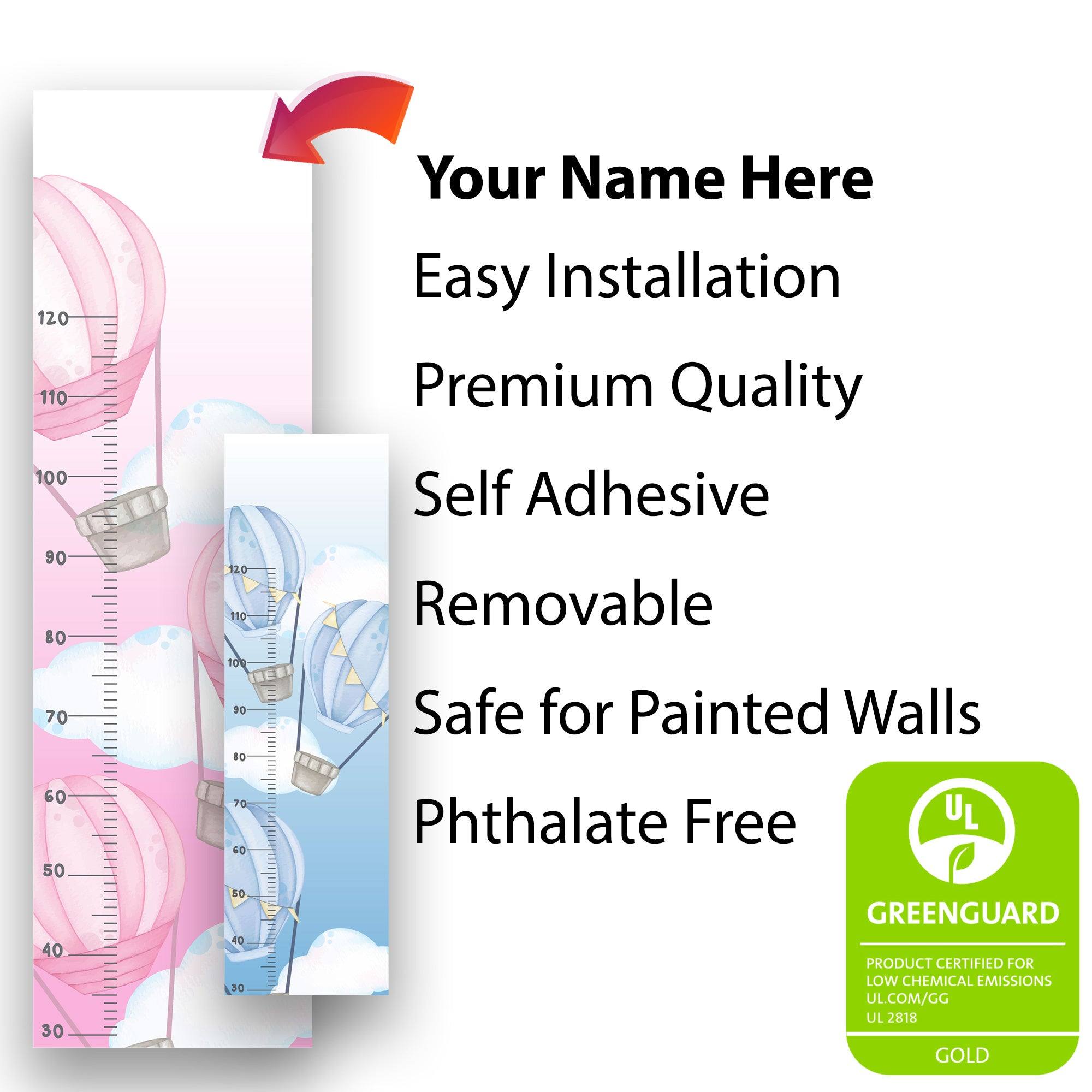 Watercolour Hot Air Balloon Pink - Printibly