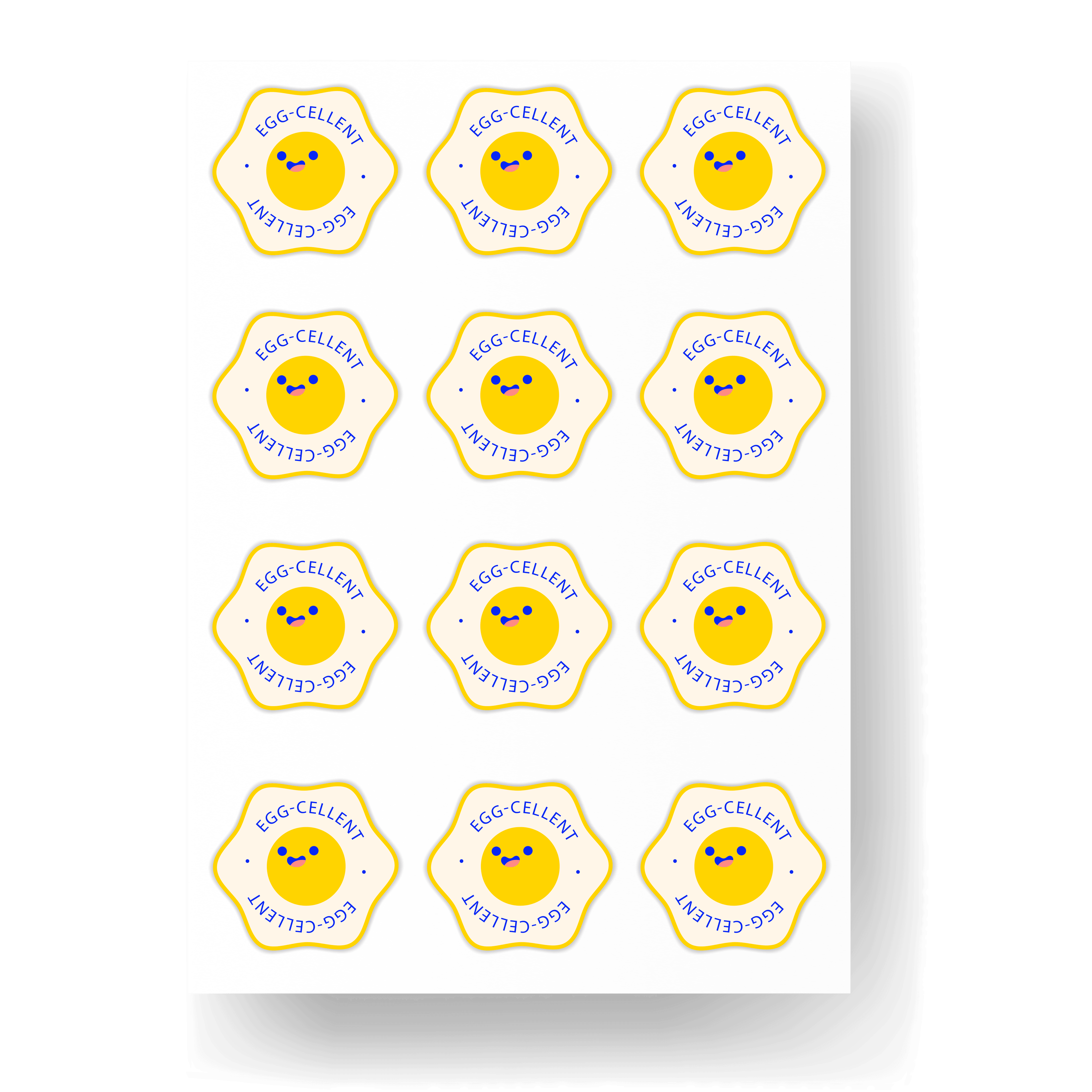 Regular Die Cut Sticker Labels Sheet - Printibly