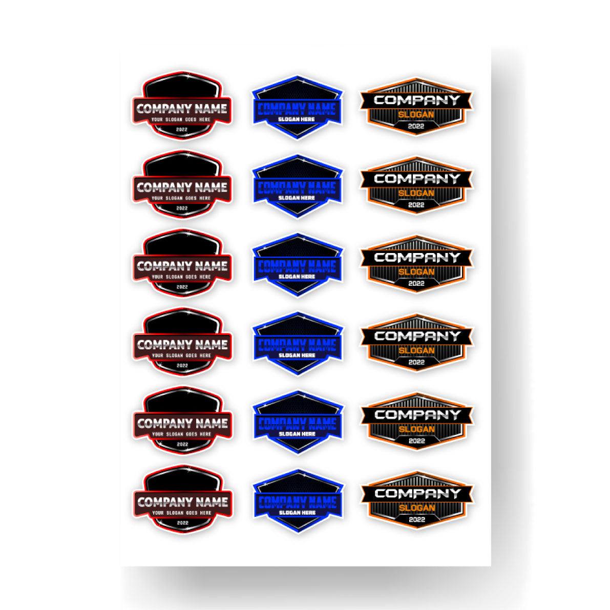 Value Die Cut Sticker Labels Sheet - Printibly