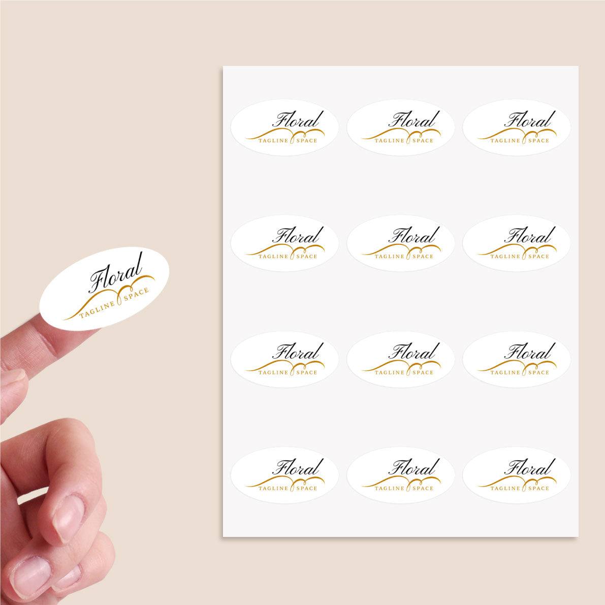 Value Oval Sticker Labels Sheet - Printibly