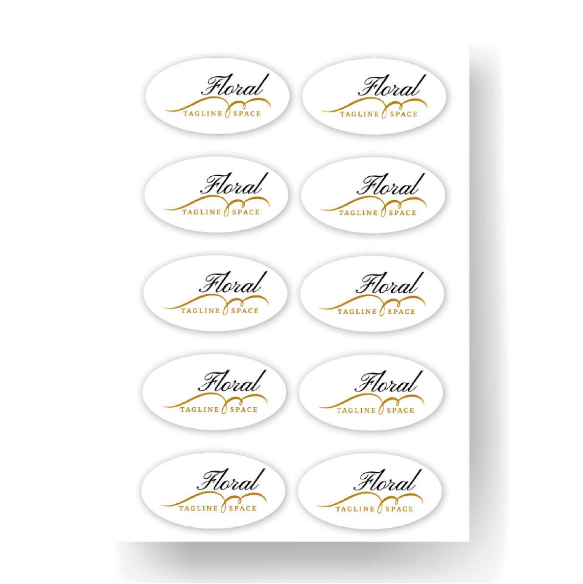 Value Oval Sticker Labels Sheet - Printibly