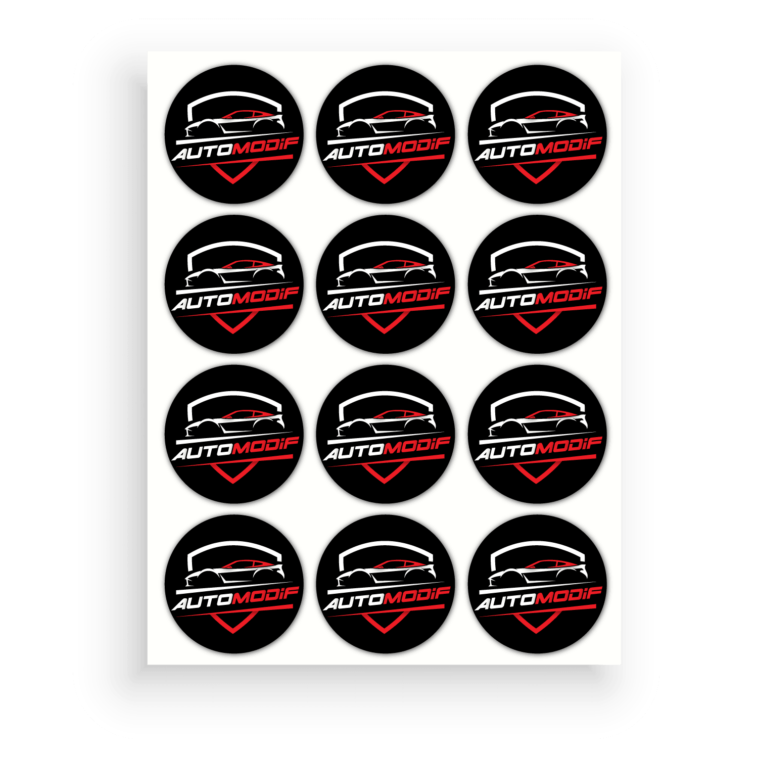 Regular Circle Sticker Labels Sheet - Printibly