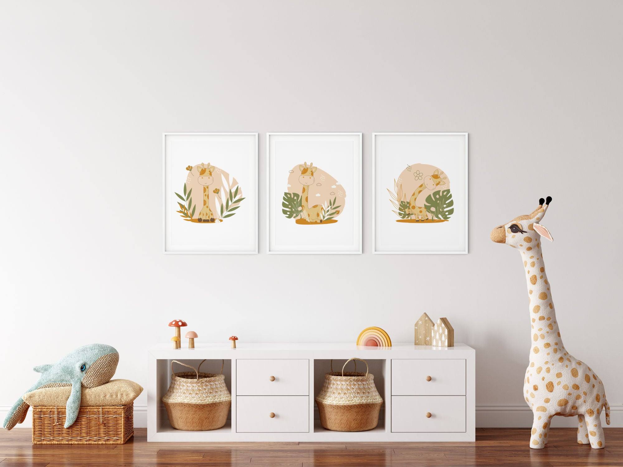Cute Giraffe - Set of 3 - Printibly