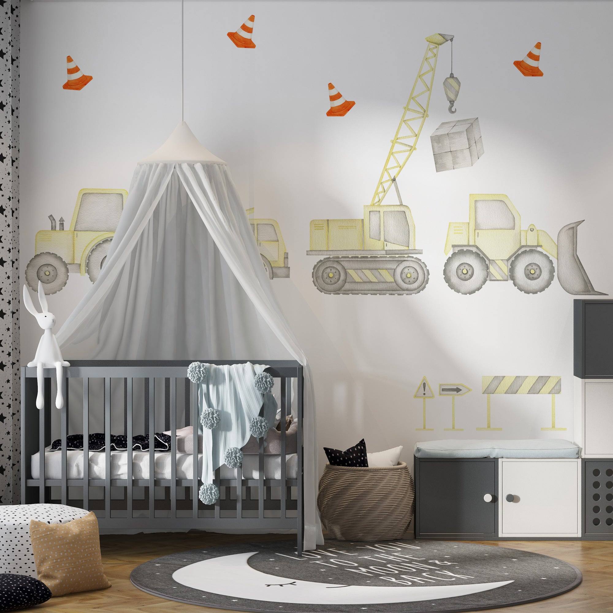 Construction Set Watercolour Decals - Printibly