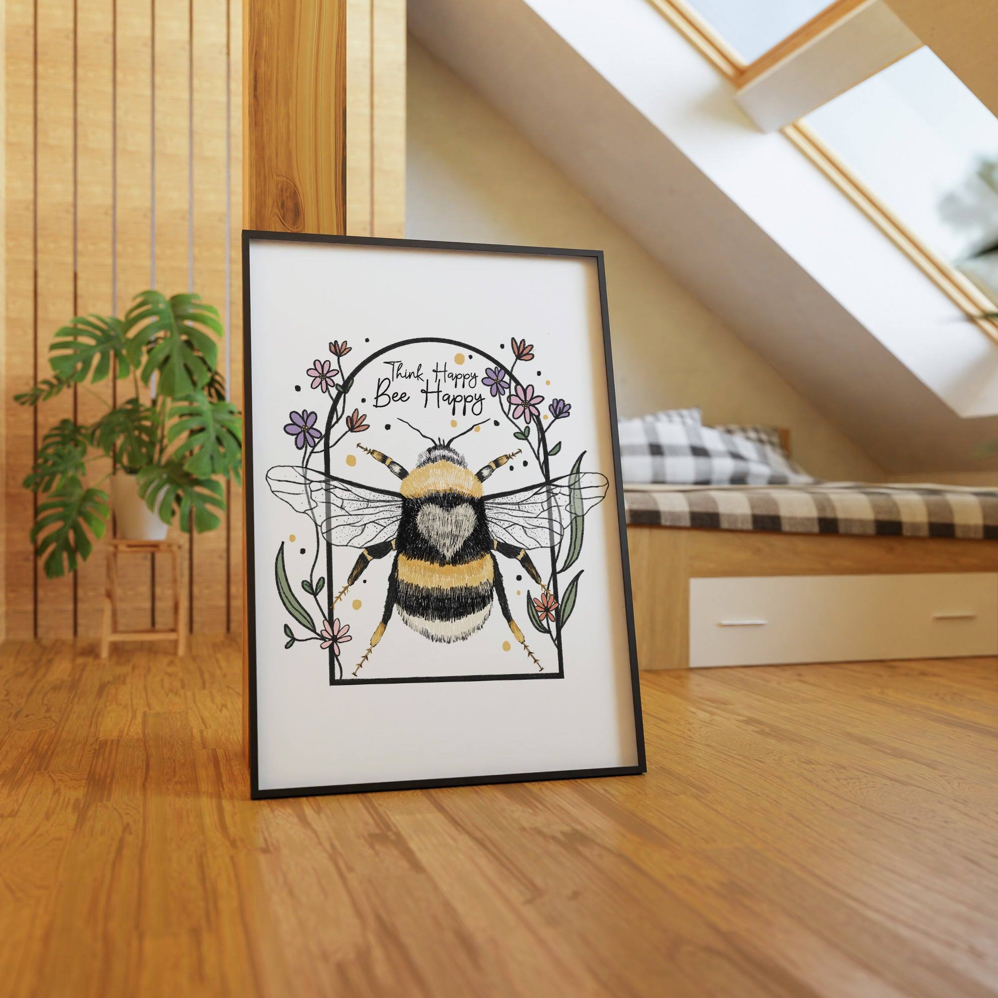 Think Happy BEE Happy - Printibly