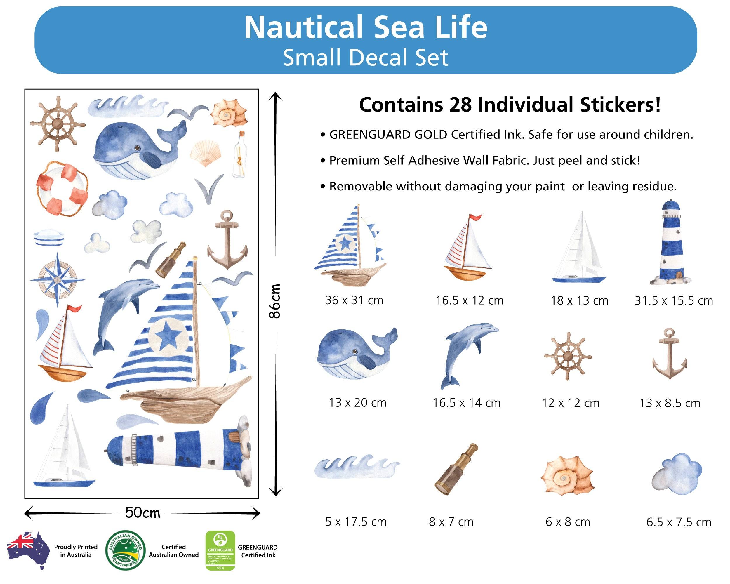 Nautical Waves Decal - Printibly