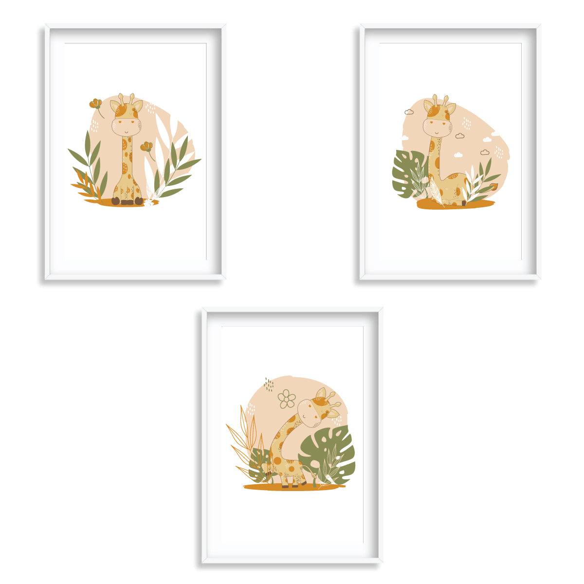 Cute Giraffe - Set of 3 - Printibly