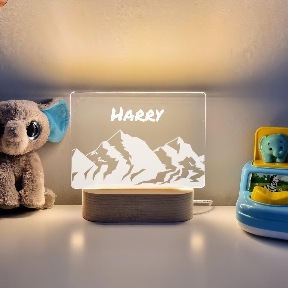 Alpine Mountain Rectangle Night Light - Printibly