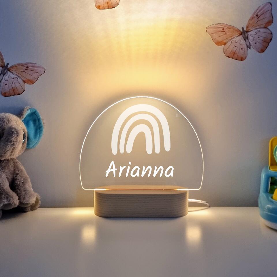 Boho Rainbow - Personalised Night Light - Printibly