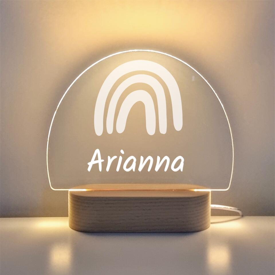 Boho Rainbow - Personalised Night Light - Printibly