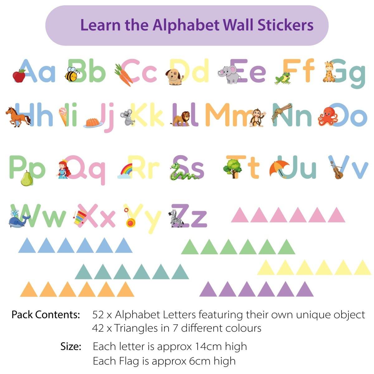 Learn the Alphabet Wall Sticker - Printibly