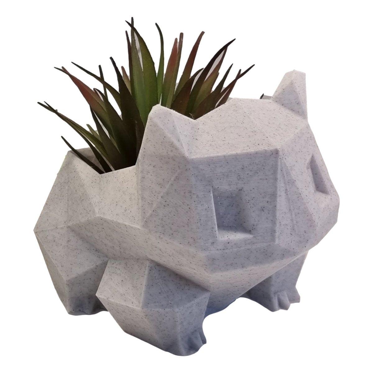 bulbasaur plant pot 3d print Low Poly Bulbasaur Pokemon 3D Printed Planter – Printibly