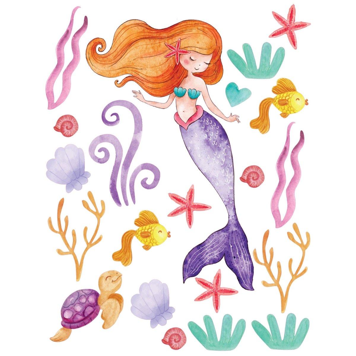 Mermaid & Sea Life Decals - Printibly
