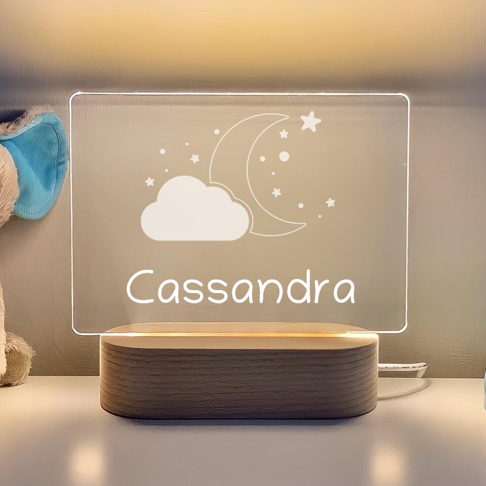 Night Sky Personalised Rectangle Lamp - Printibly