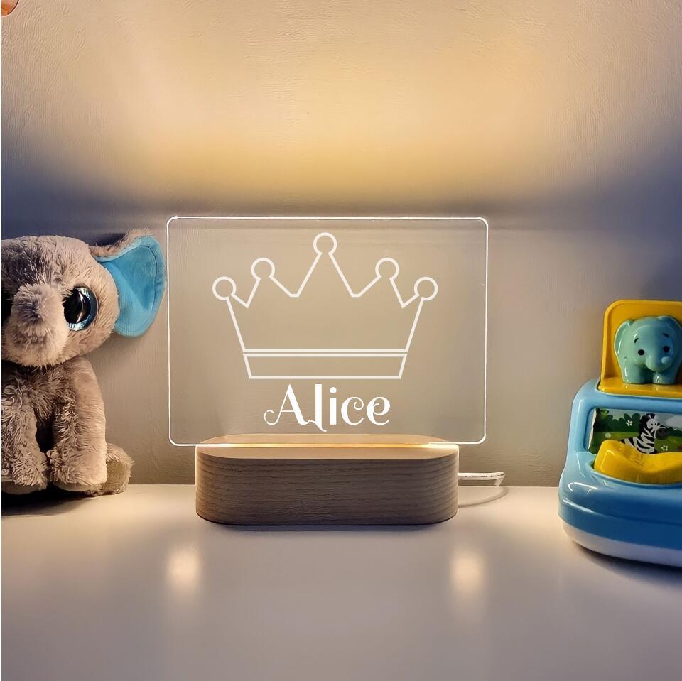 Personalised Royal Crown Night Light - Printibly