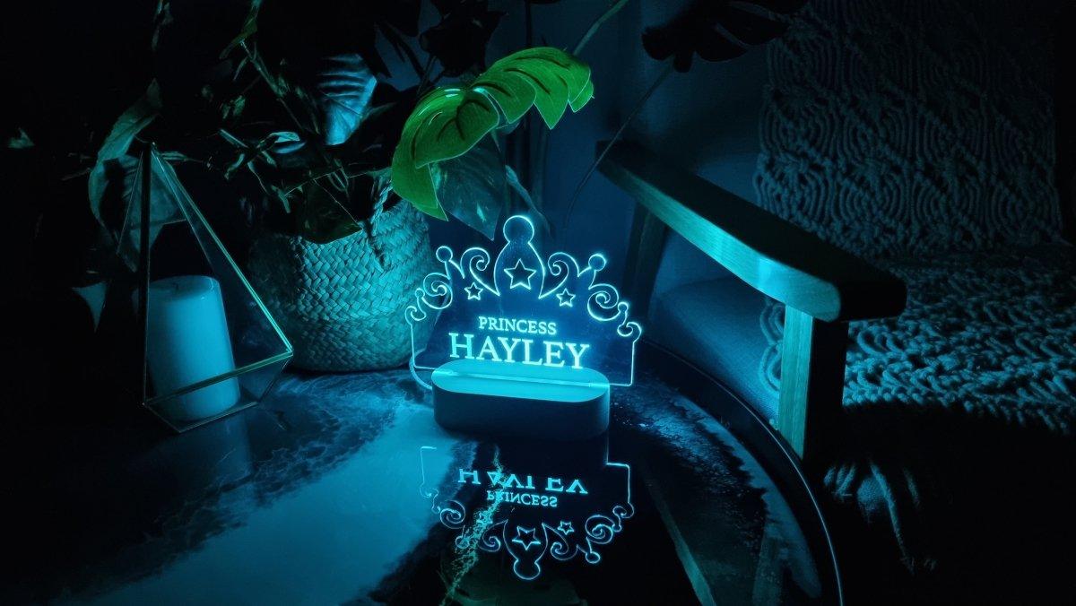 Princess Crown Acrylic Night Light - Printibly