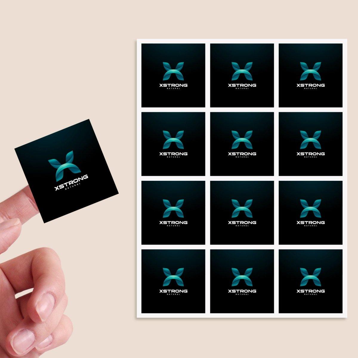 Regular Square Sticker Labels Sheet - Printibly