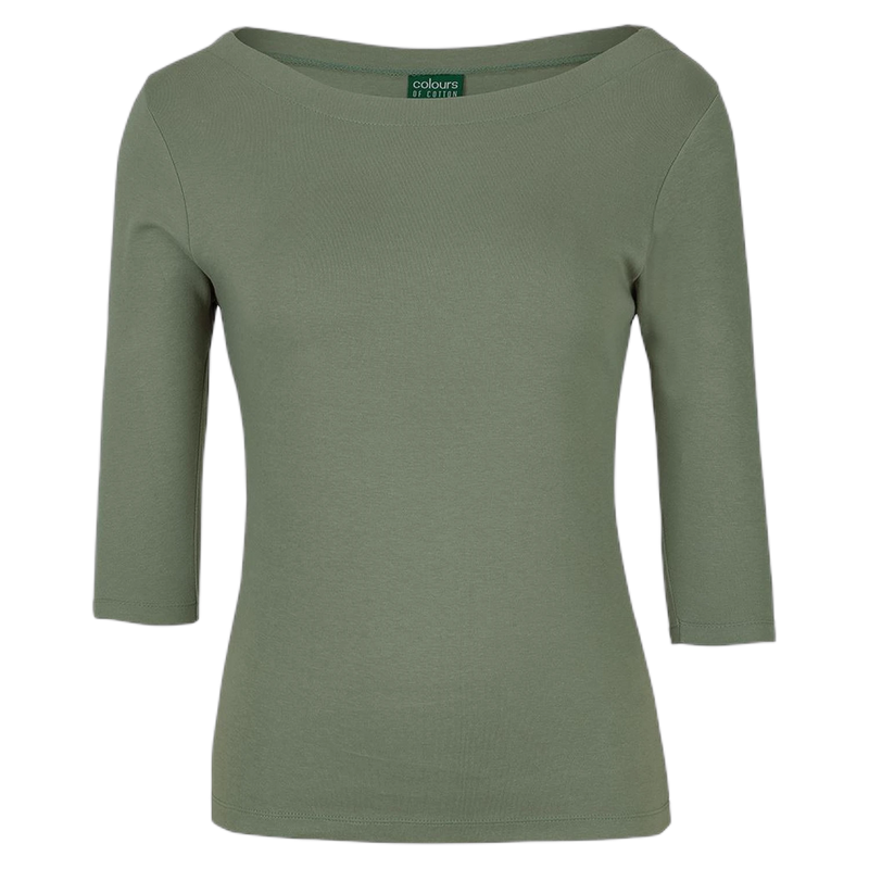 C of C Ladies 3/4 Sleeve Boat Neck Tee 1BT3