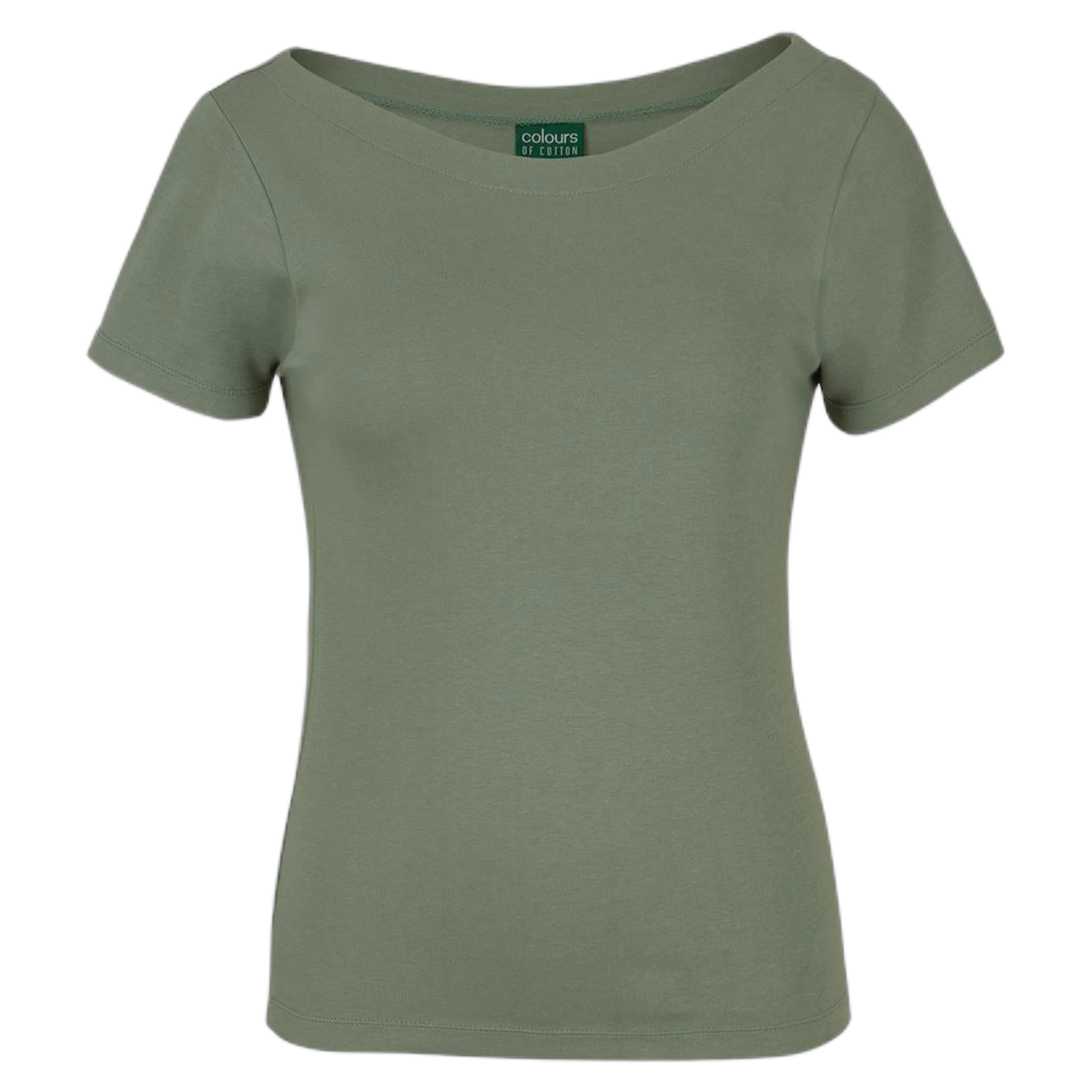 C of C Ladies Boat Neck Tee 1BTS - Sage