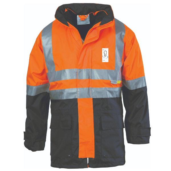 4 in 1 HiVis Two Tone Jacket with Vest and 3M R/Tape 3864