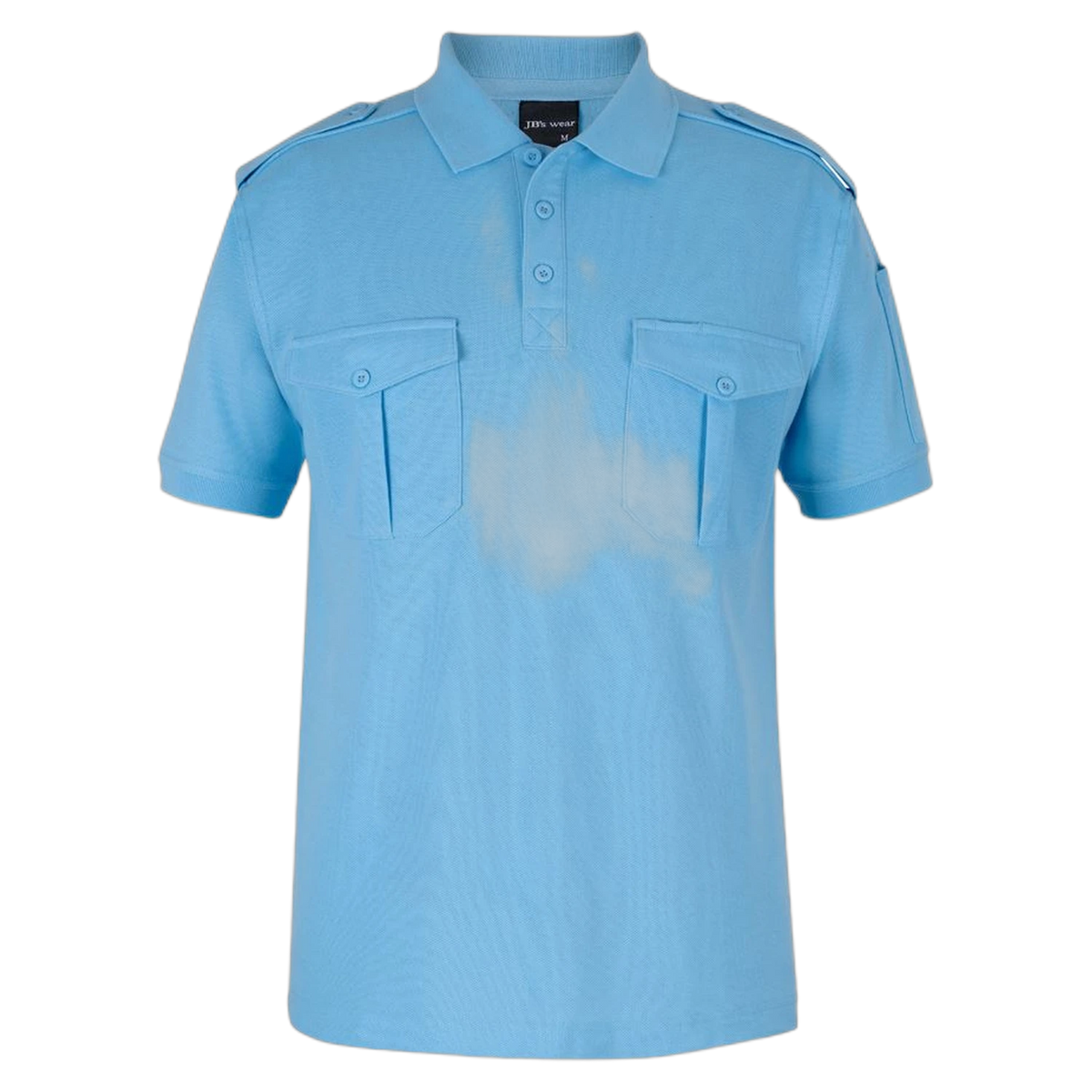 JB's S/S 250 Epaulette Polo 210ES - Lt Blue
