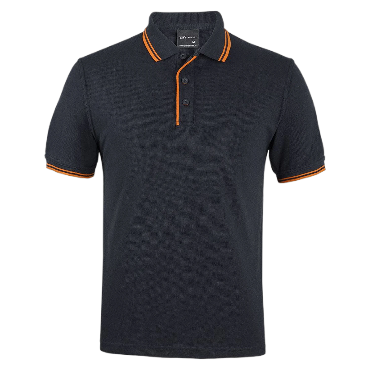 JB's Contrast Polo 2CP - Black/Orange