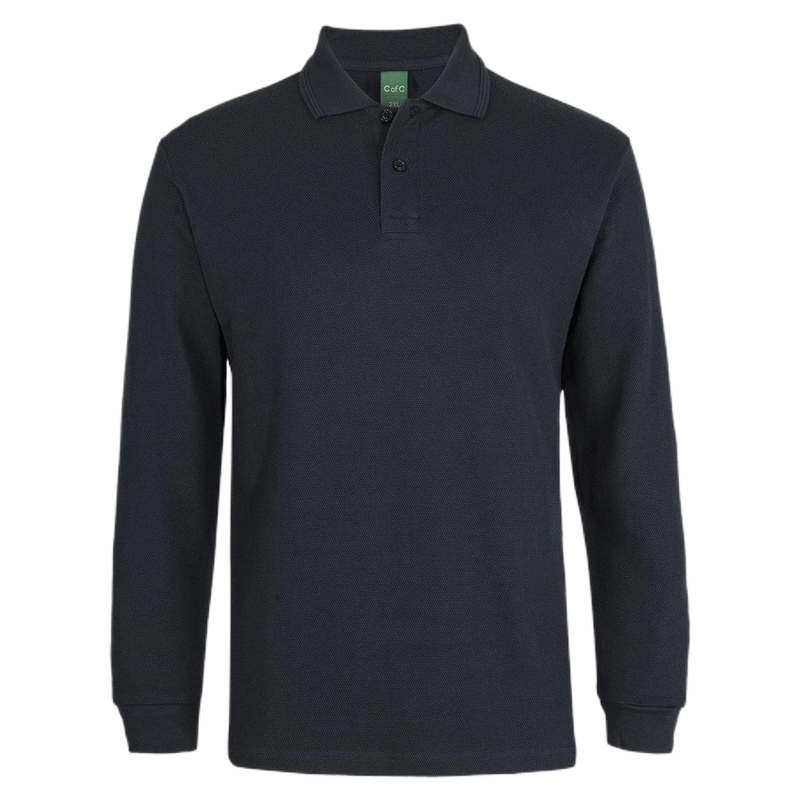 C of C 320g L/S Popcorn Cotton Polo 2PCL