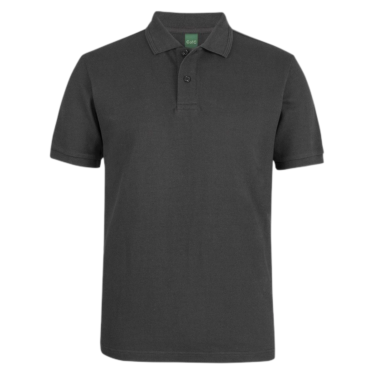 C of C 320g Popcorn Cotton Polo 2PCS - Gunmetal