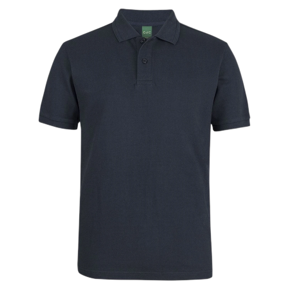 C of C 320g Popcorn Cotton Polo 2PCS - Navy