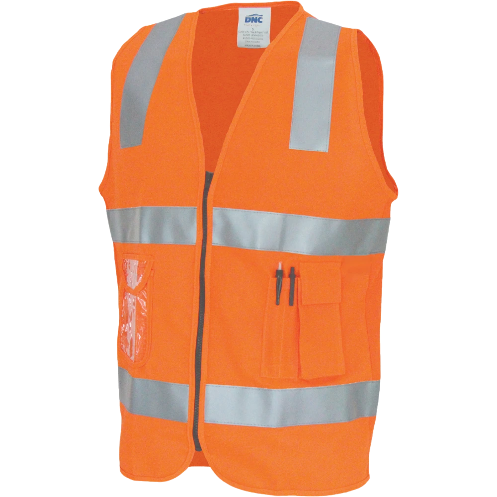 DNC Safety Vest with ID Card Holder & Reflective Tape 3507