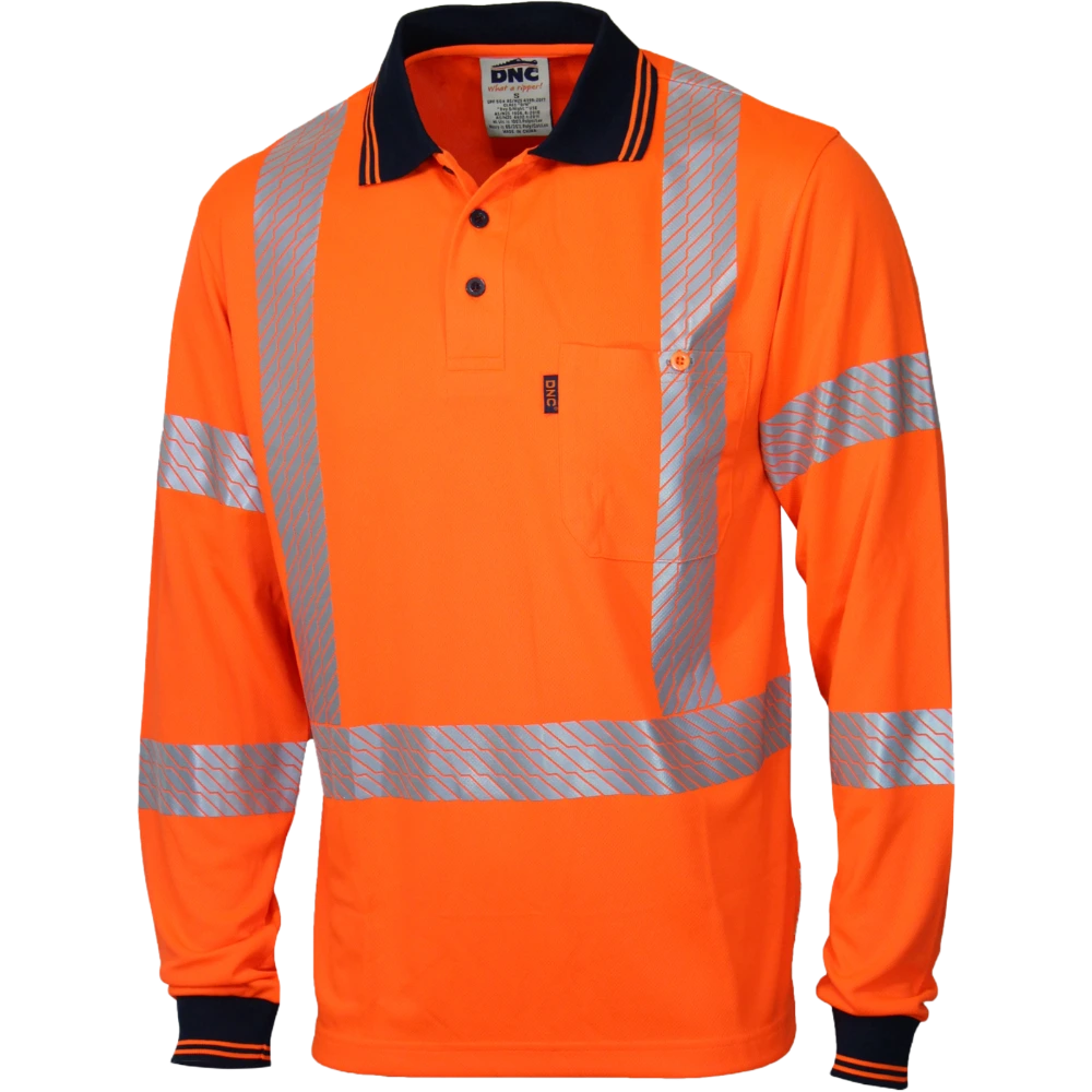 Hi Vis Segmented Tape X Back Polo 3510