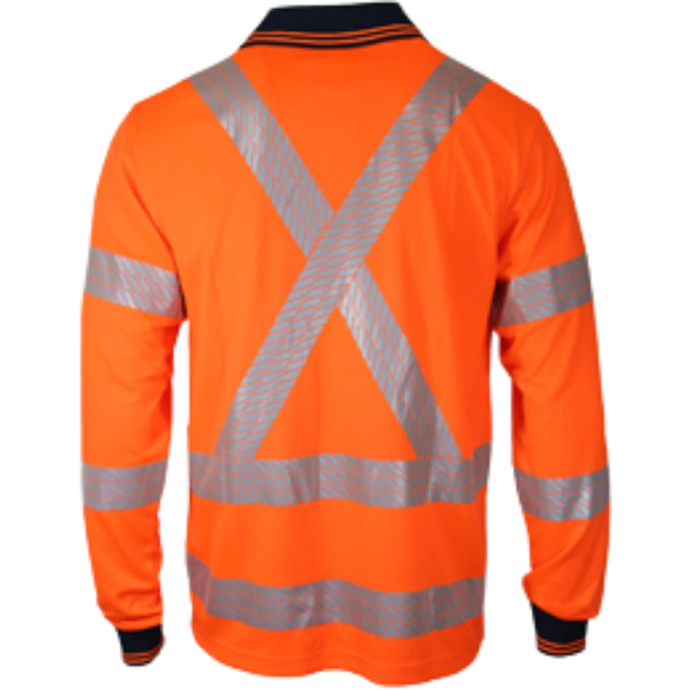 Hi Vis Segmented Tape X Back Polo 3510