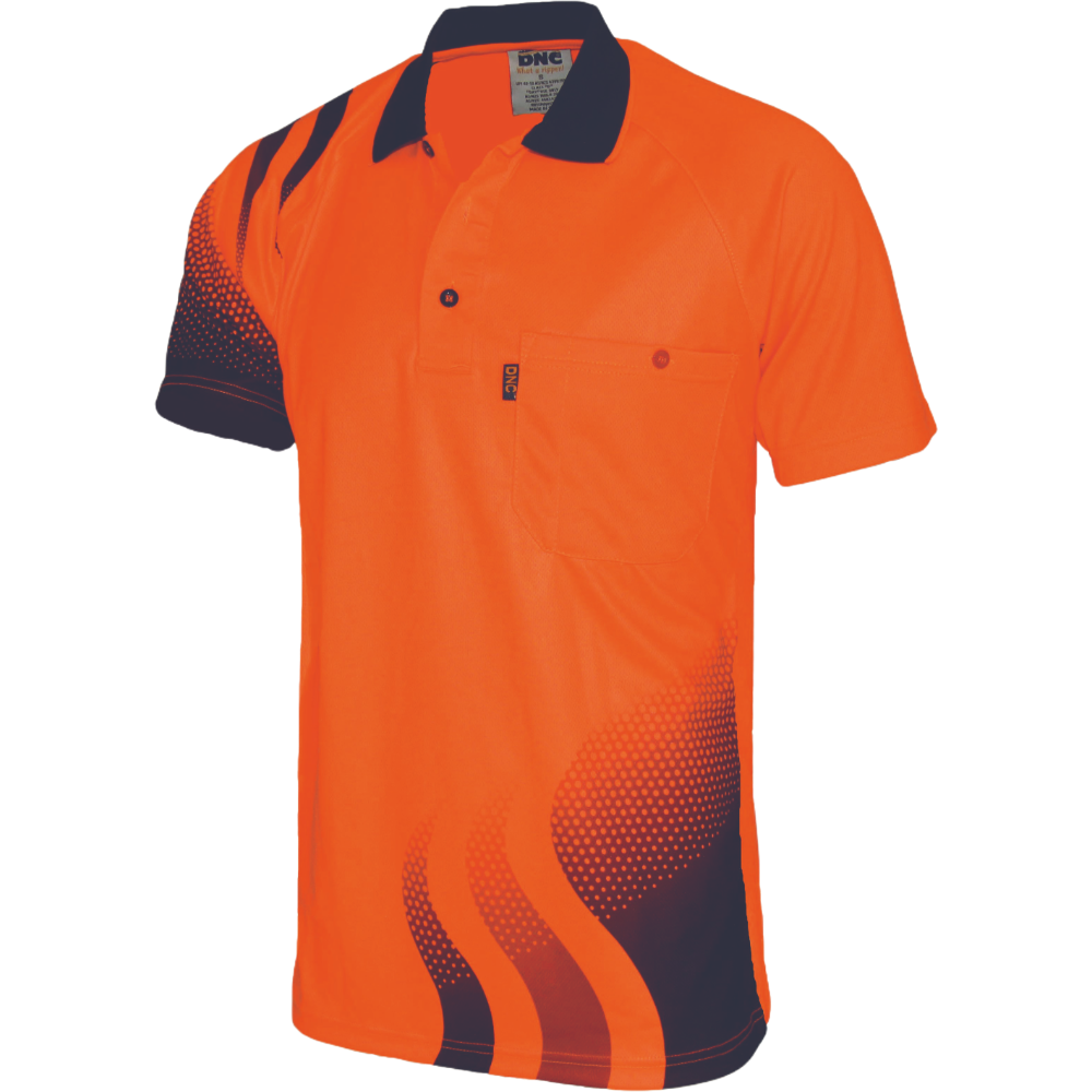 Hi Vis Wave Sublimated Polo 3563