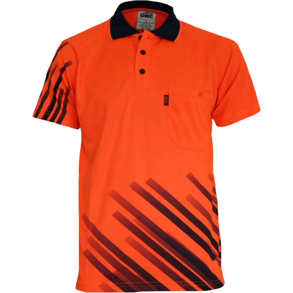 DNC Hi Vis Stripe Sublimated Polo 3565