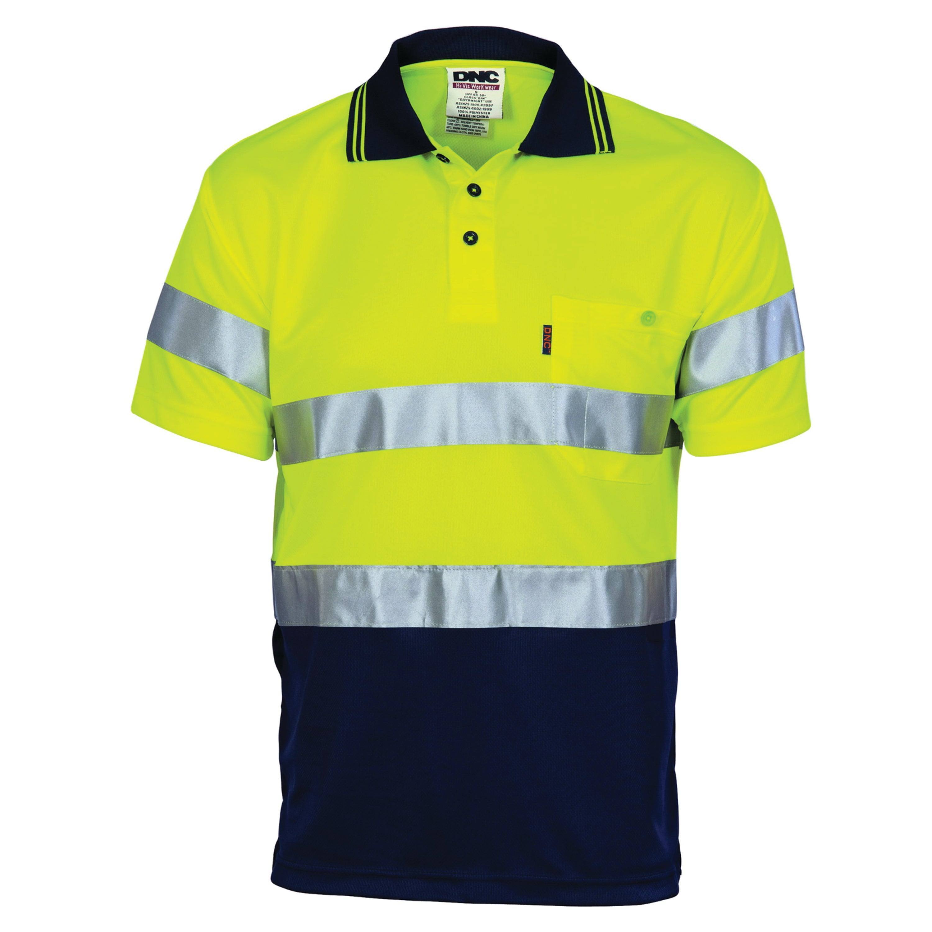 10 x HiVis Cool Breathe Polo Shirt With CSR R/Tape 3715 - Printibly